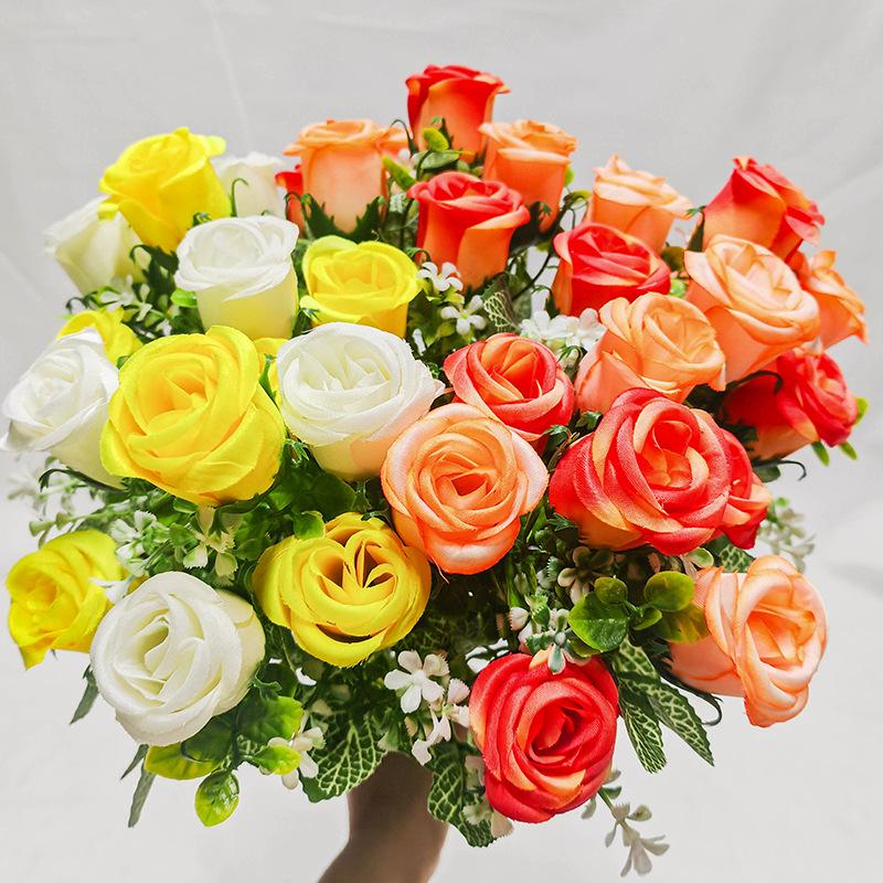 Peace Rose Artificial Floral Bouquet Decoration