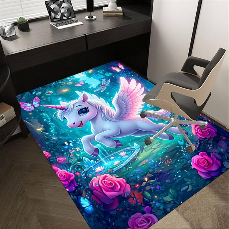 1PC Unicorn Extra Large Non-Slip Floor carpet, Office, family, bedroom, Studio - Large Area Rug,Longlasting Material-K0399