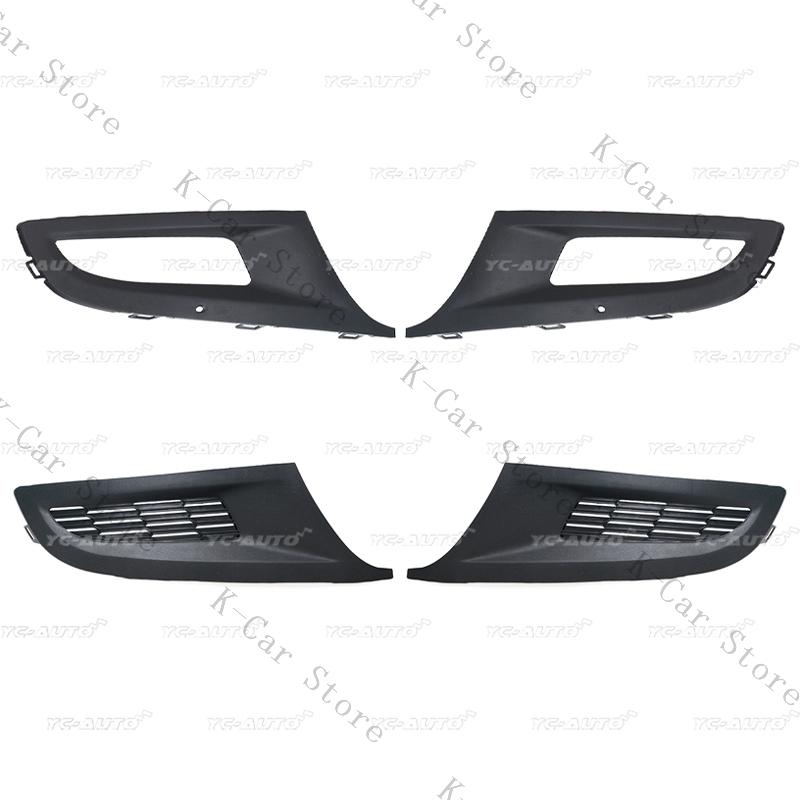 Car Front Bumper Fog Light Grille Grill Cover For Volkswagen VW POLO 2011 2012 2013 Hatchback 6RD853665 6RD853666