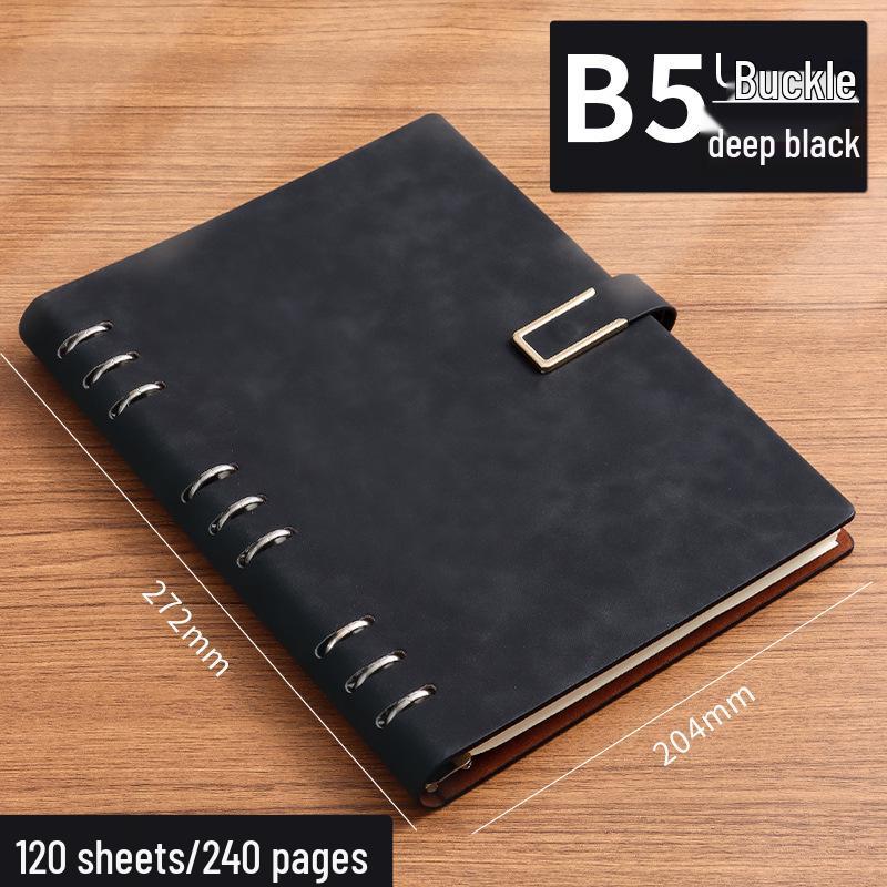 Customizable Simple Business Loose-Leaf Notebook Binder with Printable Logo