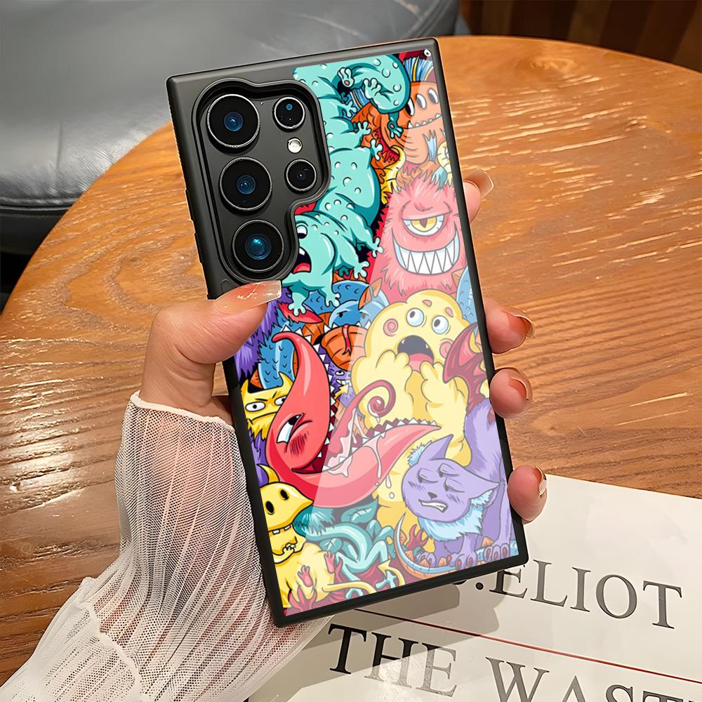 Monster Party Phone Case For SAMSUNG S25 24 S22 S20 ULTRA S21 S30 23 Note5 S8 Plus S9 S10E Lite PC+TPU Funda