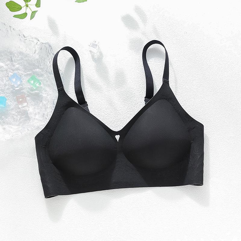 Summer ultra-thin jelly glue comfortable without steel ring breathable A antibacterial bra cover new