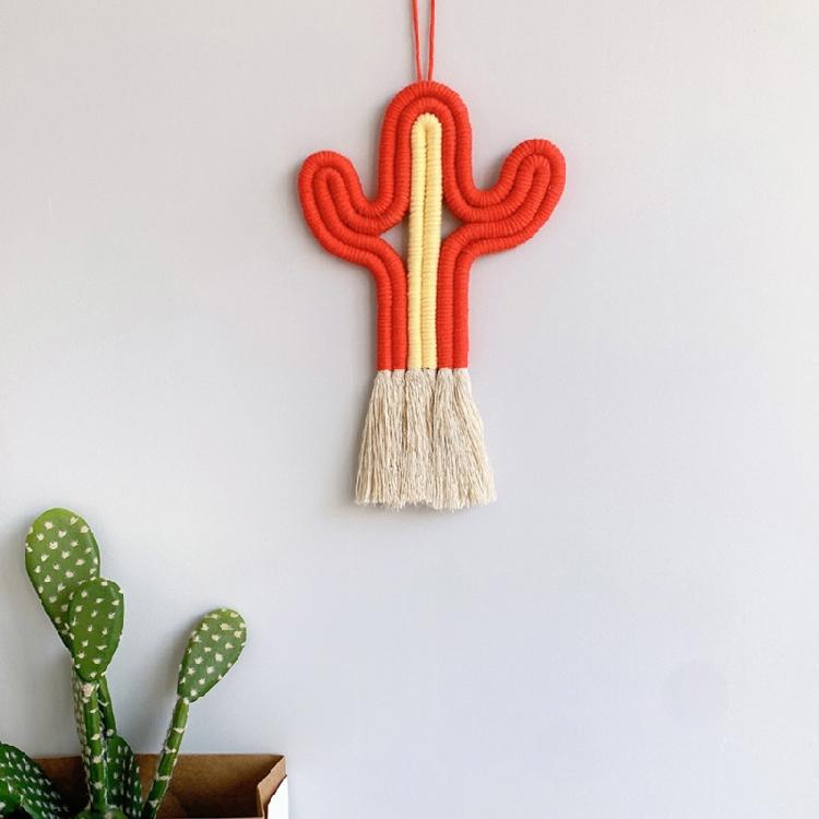 Teenager's Home DecorCactus-shape Wall Ornament Nordic Woven Wall Art Bohemian