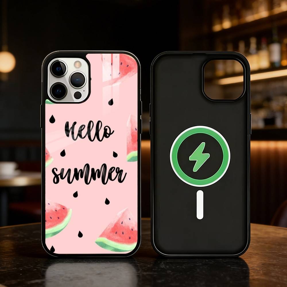 Watermelon Art Phone Case For iPhone 17/16/15/14/13/12/Plus/Pro/Max for Magnetic Wireless Charging