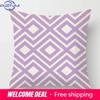 Geometric Light Purple Pillow Cover 50*50 Living Room Sofa Cushion Cover 40*40 Solid Color Decorative Cushion Cover Home Decor