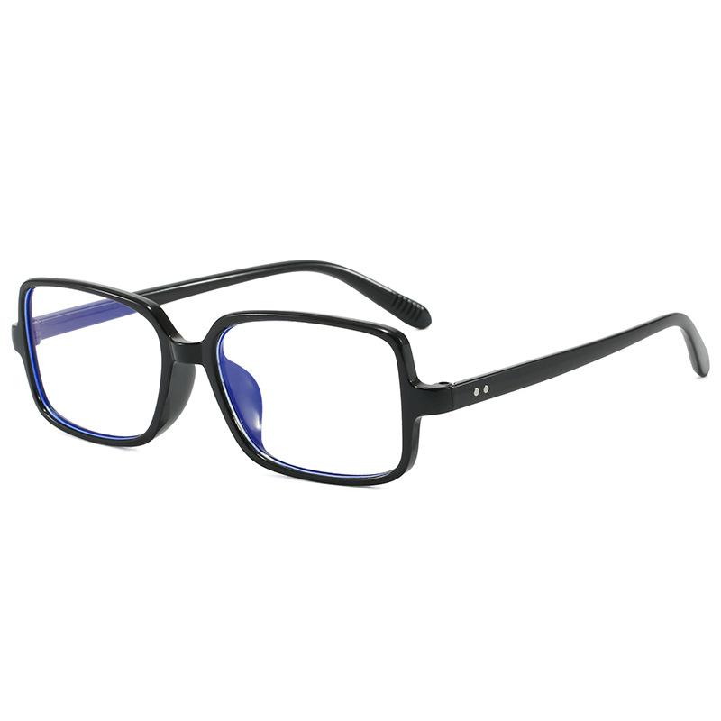 New Internet celebrity black frame anti-blue glasses women's fashion frame glasses men's trendy retro square small frame glasses