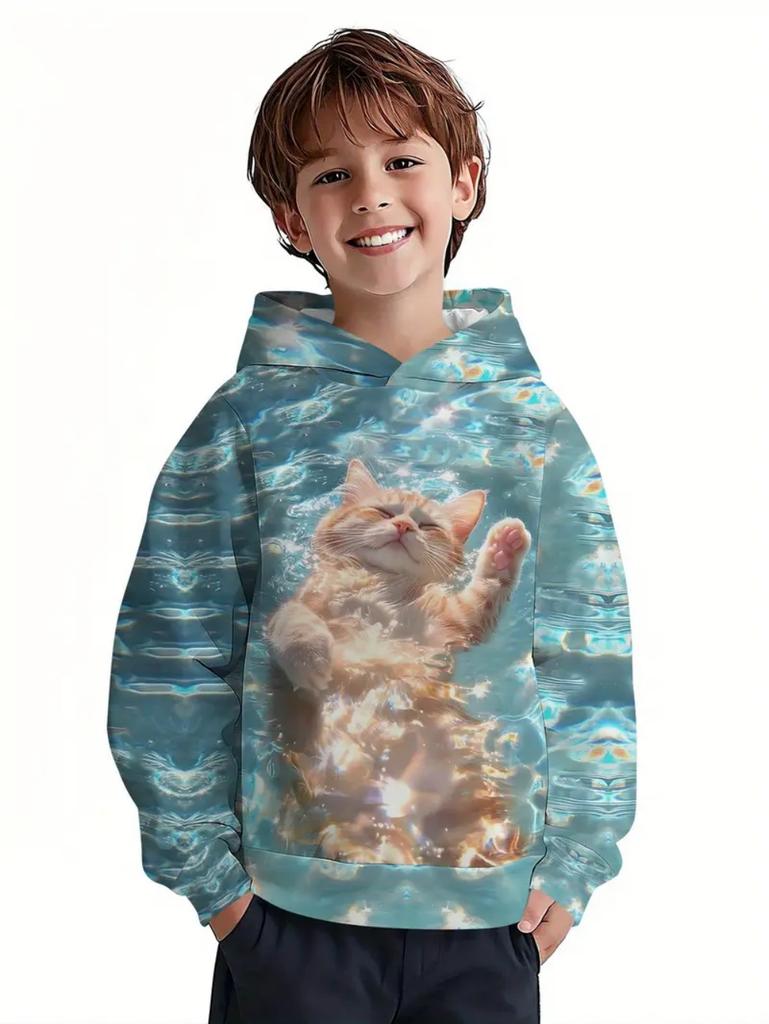 New Animals Hoodie Cute Dog Pattern 3d Print Autumn Fashion Comfort Pullover Long-sleeve Hoodie Outdoors Children's Clothing Boy