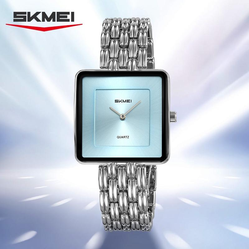 Ladies Quartz Watch Fashion Steel Belt Couple Watch Simple Gold Square Women's Quartz Watch Beauty Zone