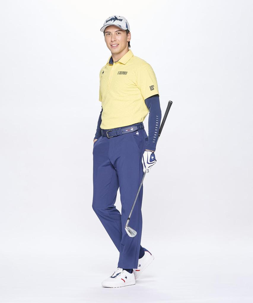 Coq Sportif Golfhosen Stoffhosen Stretch Einfarbig Business Golf LG5SLP00M NV00 [Le Golf] 2-Wege Herren (Marine)