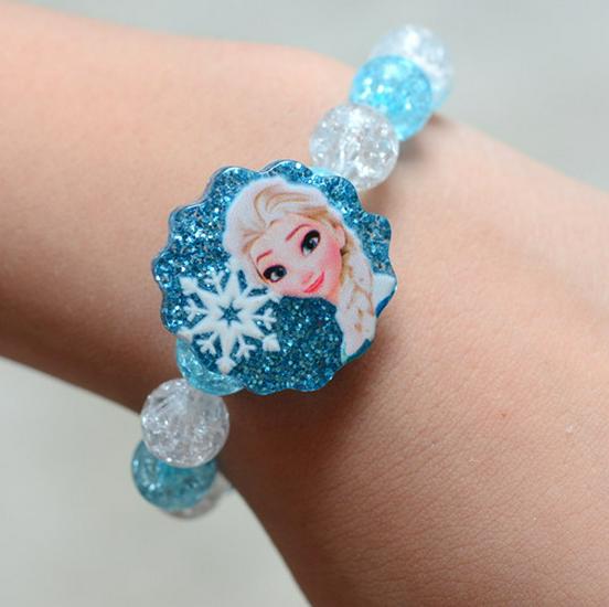 Cartoon Princess Girl's Ice & Snow Bracelet Gift Set for New Year & Birthday