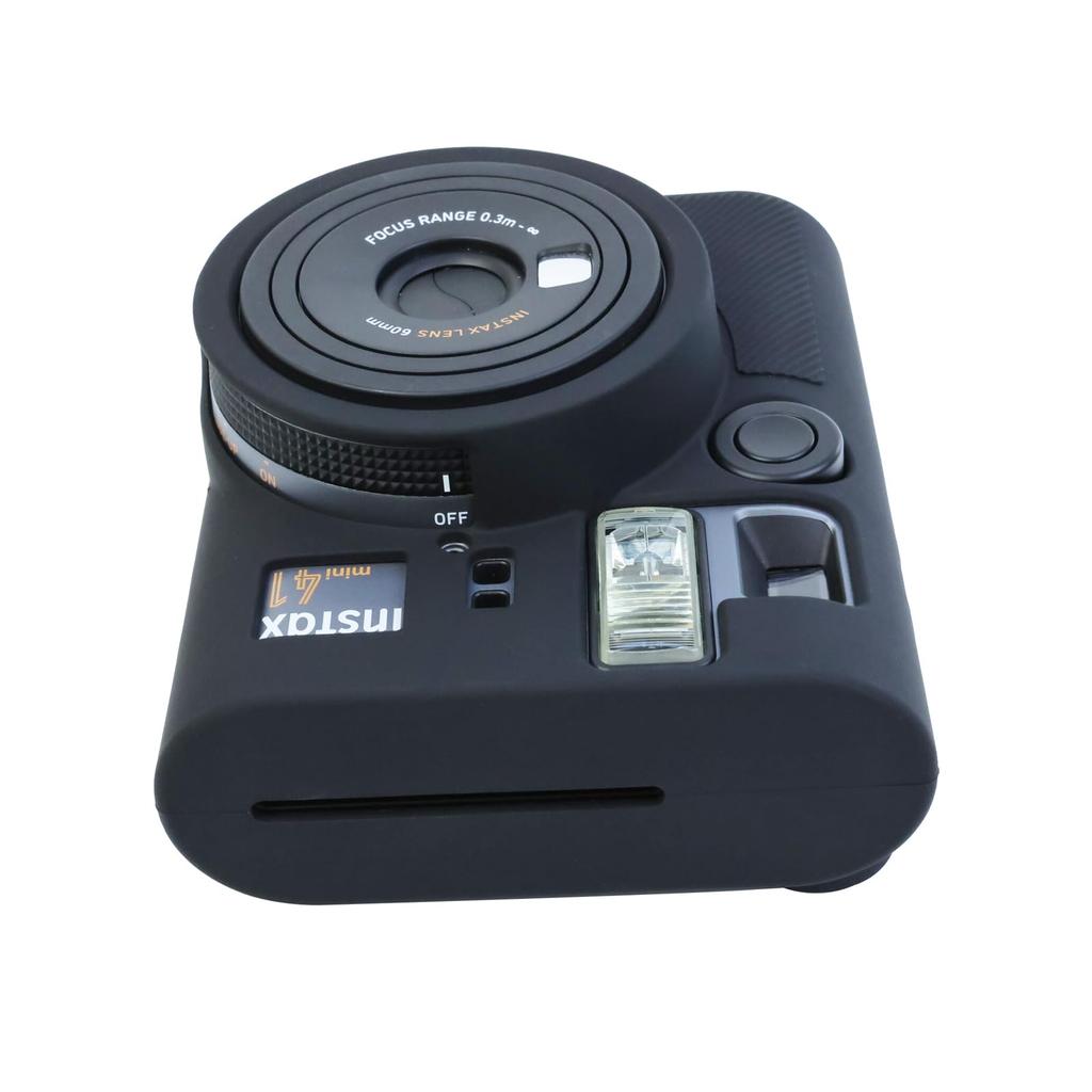 SIUTATDSH Silicone Camera Case for Fujifilm Instax Mini 41, Shockproof and Portable (Black)