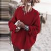 2026 Winter Women's Knitwear: Loose Batwing Sleeve Plus Size Sweater Coat