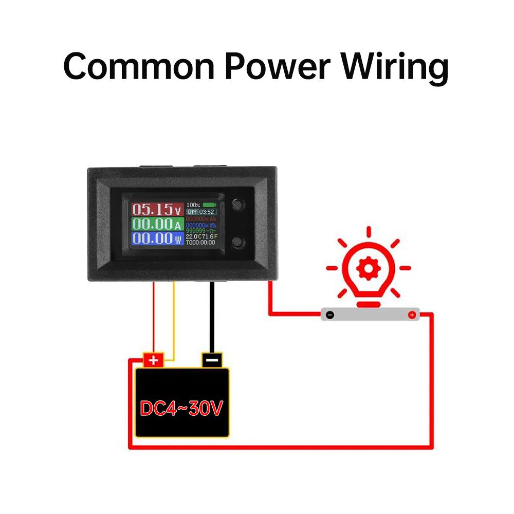 DC4-30V 9-in-110A 0.96-inch Color Screen Low Voltage Power Supply Voltage Current Power Multifunctional Measuring Instrument