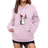 Women's Winter Christmas Printed Pullover Hooded Sweatshirt Fleece Long Sleeve Sweatshirt