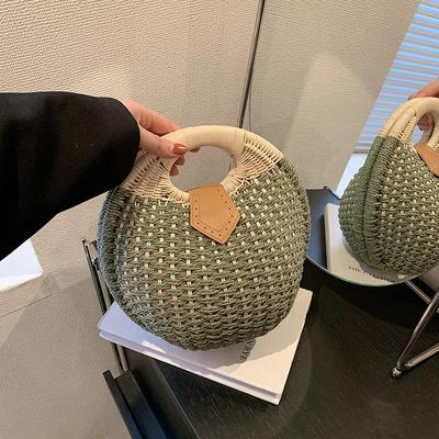 Pletené zapínání Národní mušlové rukojeti Kabelky novinka sladká osobnost trendy pletení z trávy stručné a lehké ležérní módní
