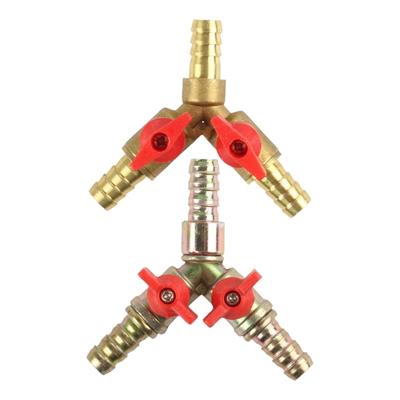 Y Type Copper Valves Hose Connector Fitting For Automotive Engine Systems Fluid Diversion Vehicle Cooling Pipe Networks