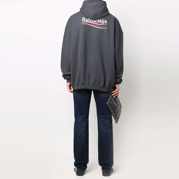 Balenciaga Political Campaign Hoodie 'Grey' Unisex 620973TKVI91366