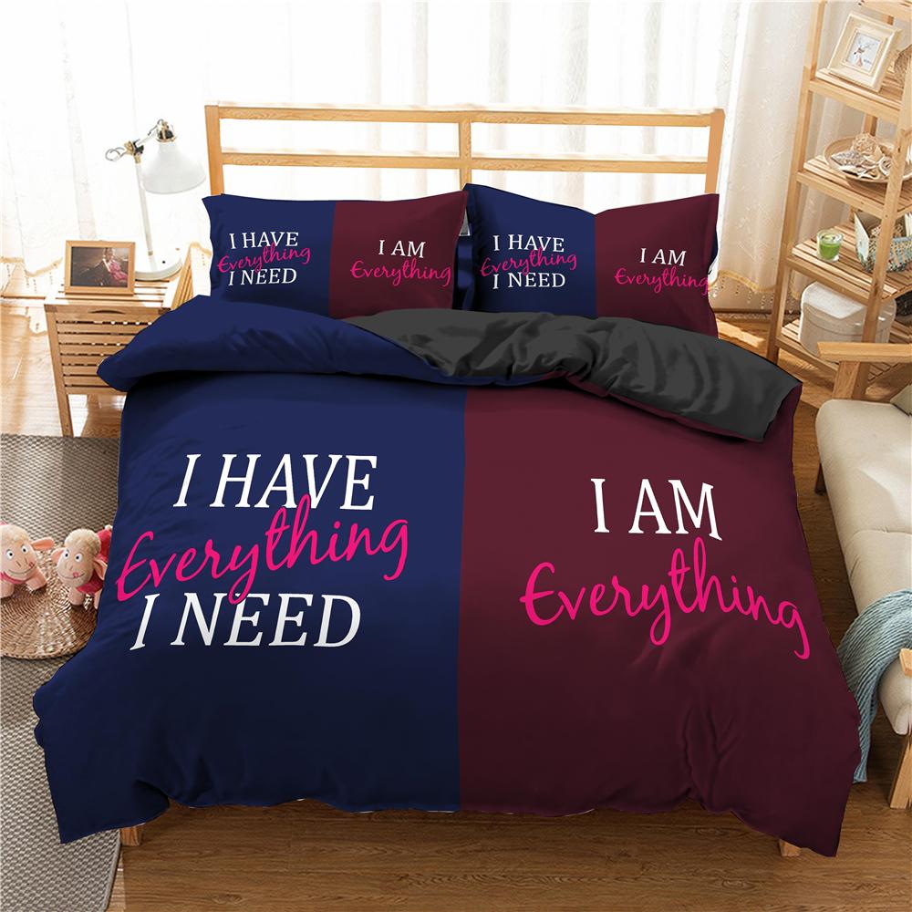 Lover Couples King Queen Duvet Cover Black And White Printed Bedding Set For Adults Valentine's Day Bedroom Decor Quilt Cover