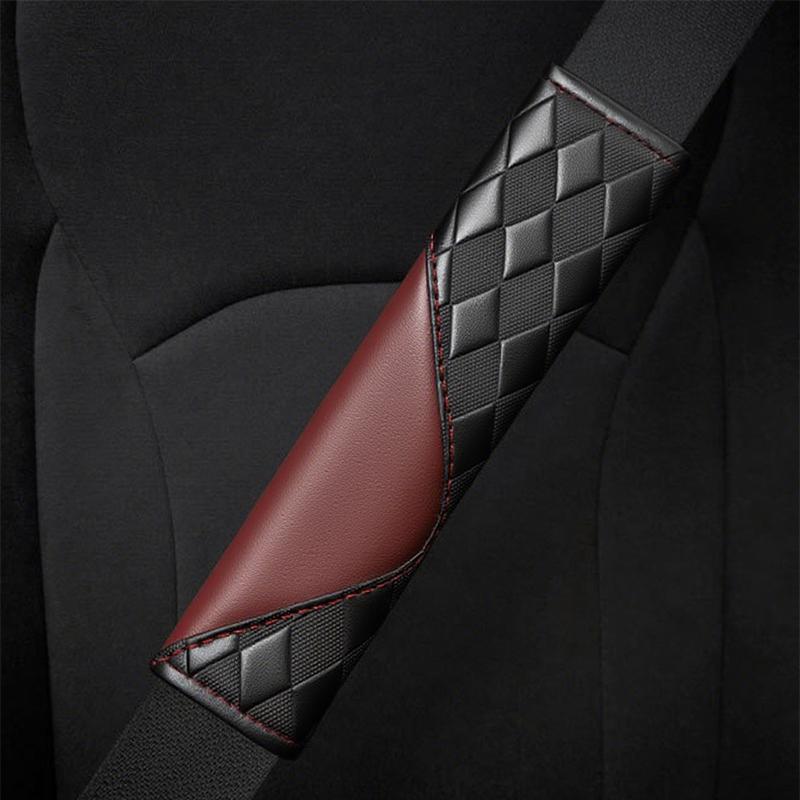 1Pcs/Set All  Car Seat Belt Shoulder Pad Universal Shoulder Protector Leather Safety Belt Cover