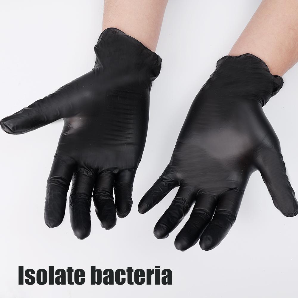 50/2x Black Gloves Thickened Black Nitrile Gloves for Cleaning Hairdressing Waterproof Dishwashing Tattoo Gloves Kitchen Tools