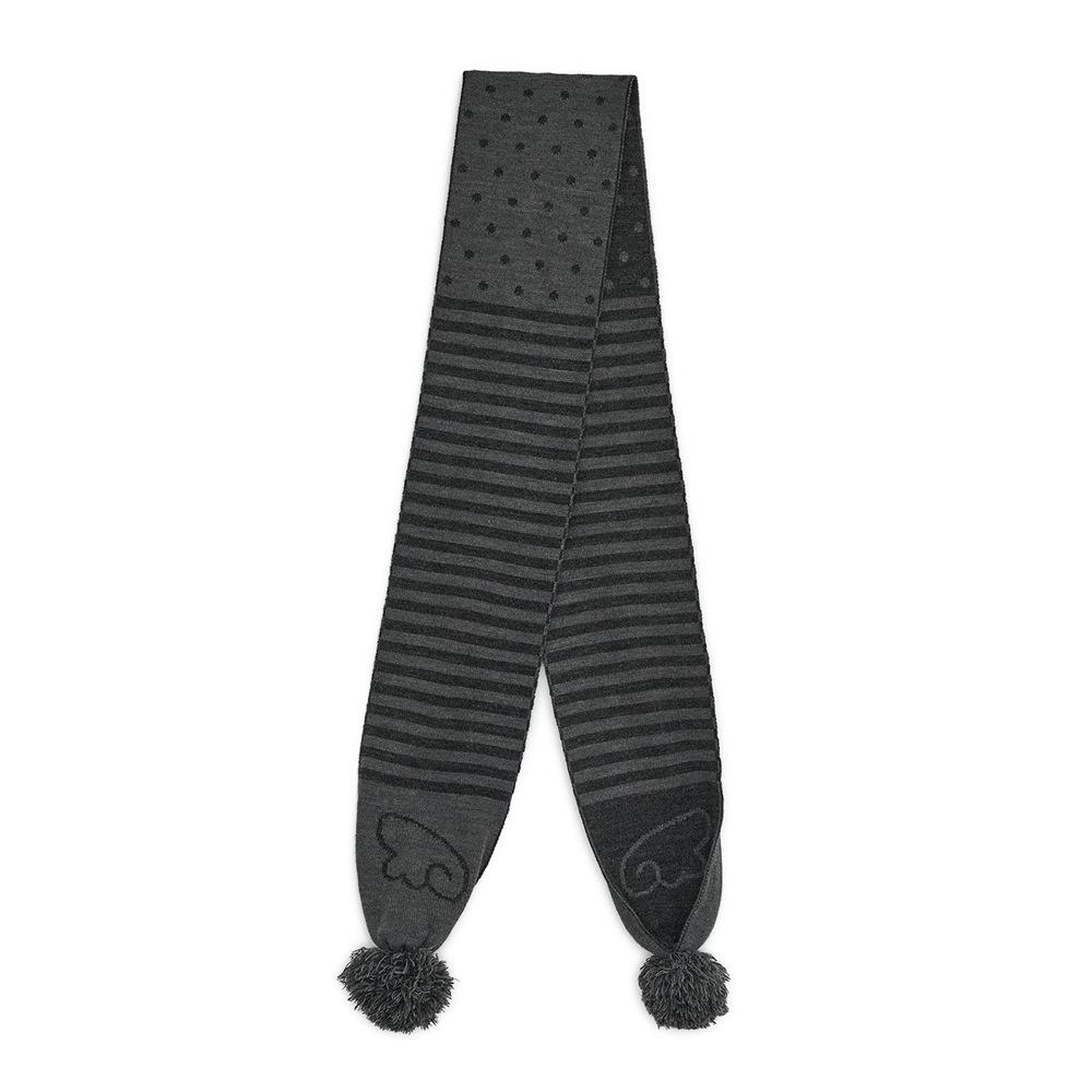 

Retro Polka Dot & Stripe Pom-Pom Scarf - Autumn/Winter Neck Warmer One Size