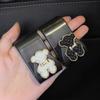Car Seat Back Hooks Diamond Camellia Flowers Decor Cute Cartoon Bears Car Interior Storage Hook Handbag Hanging Holder