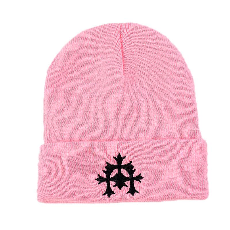 Knitted Hat Autumn and Winter New Embroidered Cross Pullover Hat Men's Personality Street Hip Hop Cold Hat Women's Tide