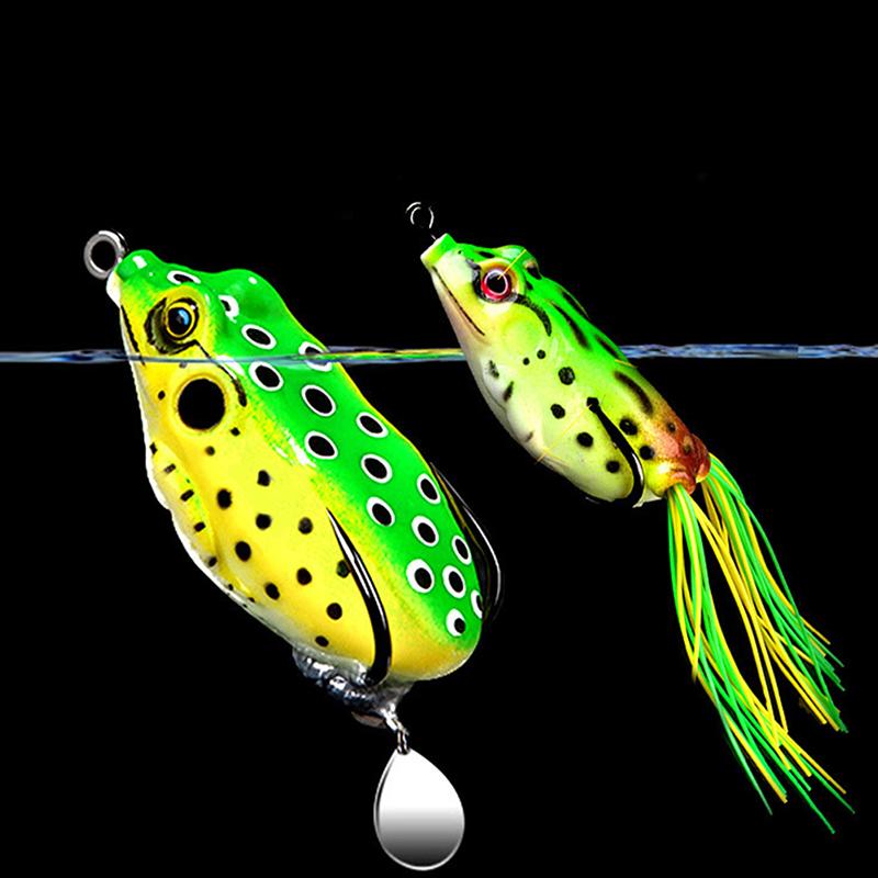 1Pc 10G 3D Eyes Frog Lure Soft Tube Bait Plastic Fishing Lure With Fishing Hooks