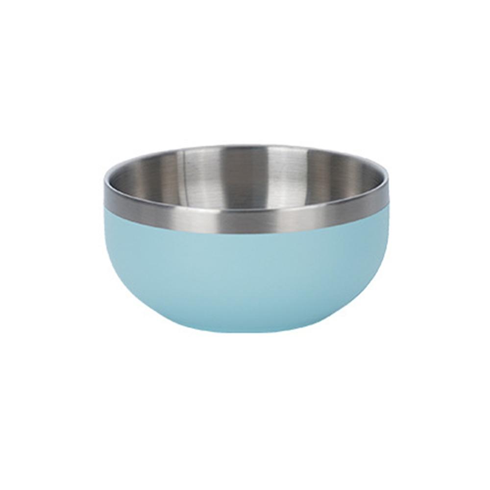 Multi-color Fruit Salad Bowl Round Bowl Food Container Stainless Steel Bowl  Kitchen Tableware