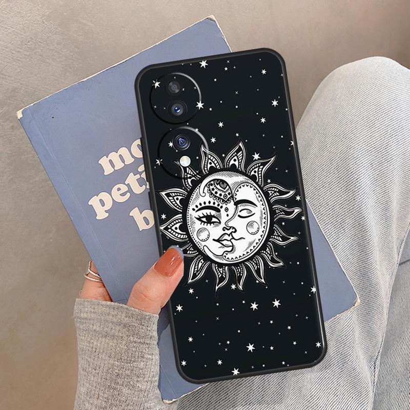 Coque Mystique Zodiac Soleil et Lune Pour Honor Magic 8 Pro 5 6 7 Lite Coque Pour Honor 200 400 90 70 50 X8a X8b X9a X9b X9c