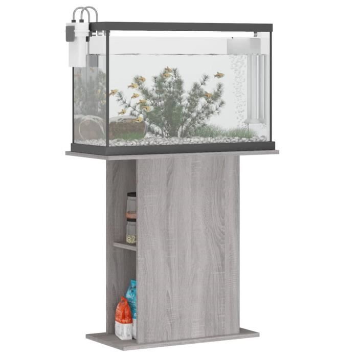 VidaXL Support d'aquarium sonoma gris 36x75x72,5 cm bois d'ingénierie 833653
