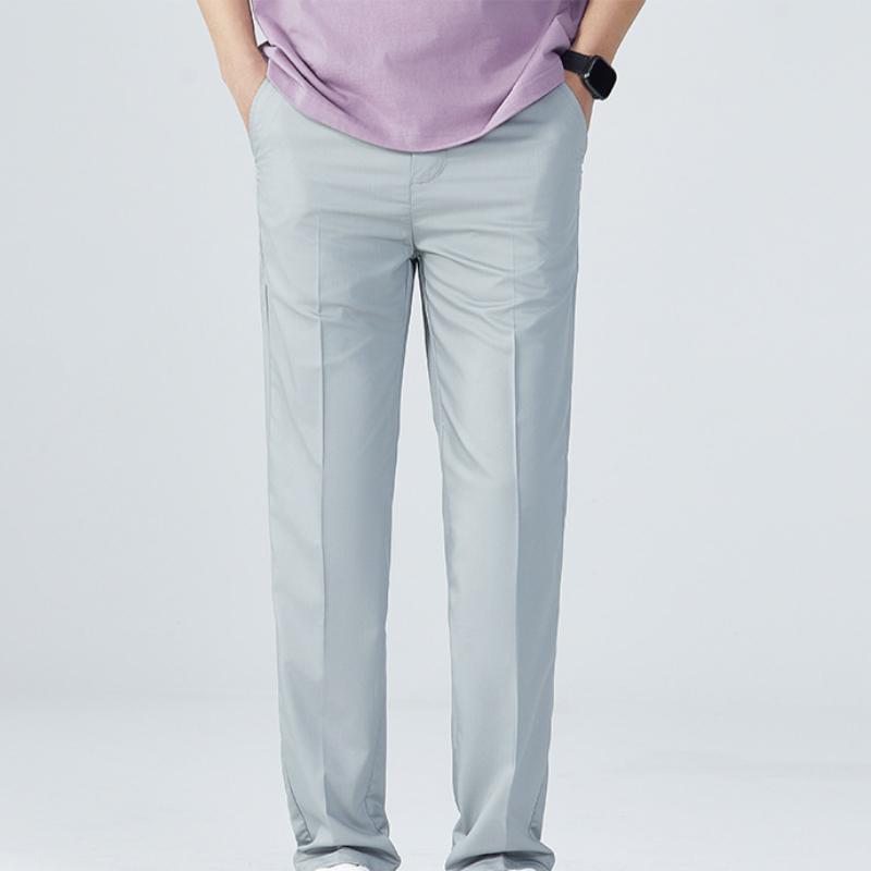 Spring and Summer Solid Color Casual Straight Joker Thin Thin Ice Pants.