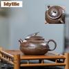 250ML Yixing Purple Clay Teapots Handmade Lotus Eggplant Pot Raw Ore  Wood-fired Porcelain Mud Tea Infuser Kettle Zisha Tea Set