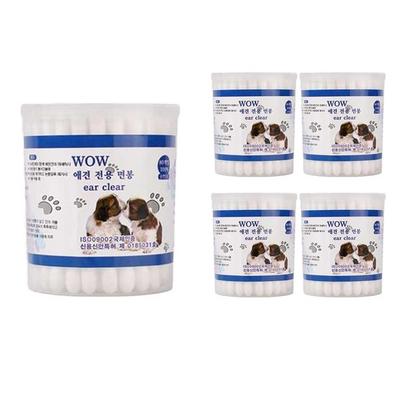 Wow dog vatové tyčinky 80 kusů, 5 kusů, korejský šampon pro domácí mazlíčky