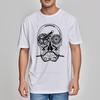 Unisexs Top Fashion Big Size Tee Shirt Mechanical Skull Design On Shirt Crew Neck Minimalist Tshirt Fashionable Quick Dry T Shirt