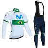 Movistar Autumn Cycling Jersey Set Ropa Ciclismo Spring Man Long Sleeve Bicycle Clothing MTB Jersey Bicicleta Maillot Culotte