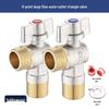 Universal All-Copper Gas Water Heater Valve: Hot/Cold Flow, 4/6 Point Angle Stop & Triangle Valve