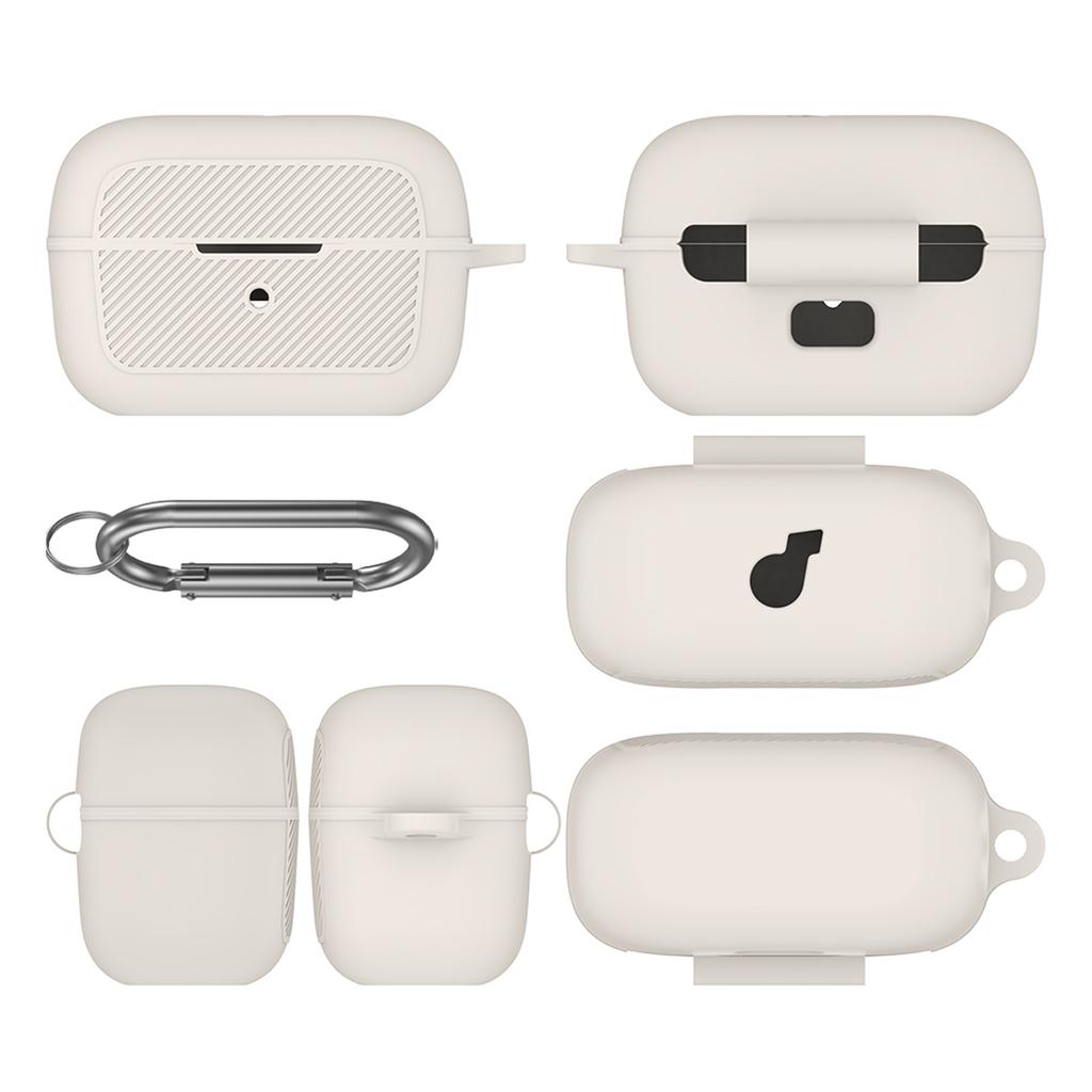 Protective Cover Soft Flexible Scratch Resistant Earphone Case with Carabiner for Anker Soundcore C50i Accessories