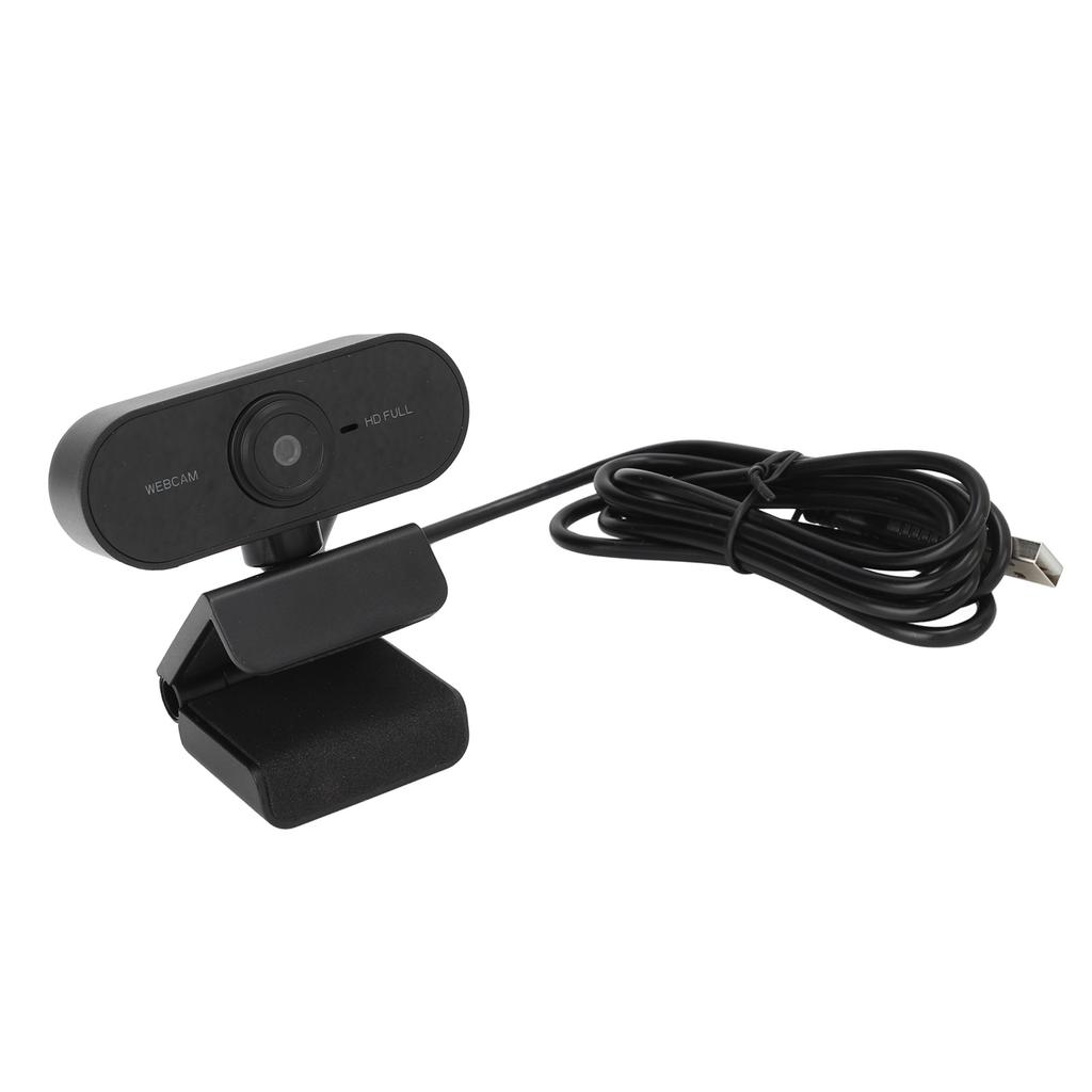 Webcam 1080P HD Built in Microphone USB2.0 Plug and Play Online Class Video Live Camera for Desktop Laptop PC