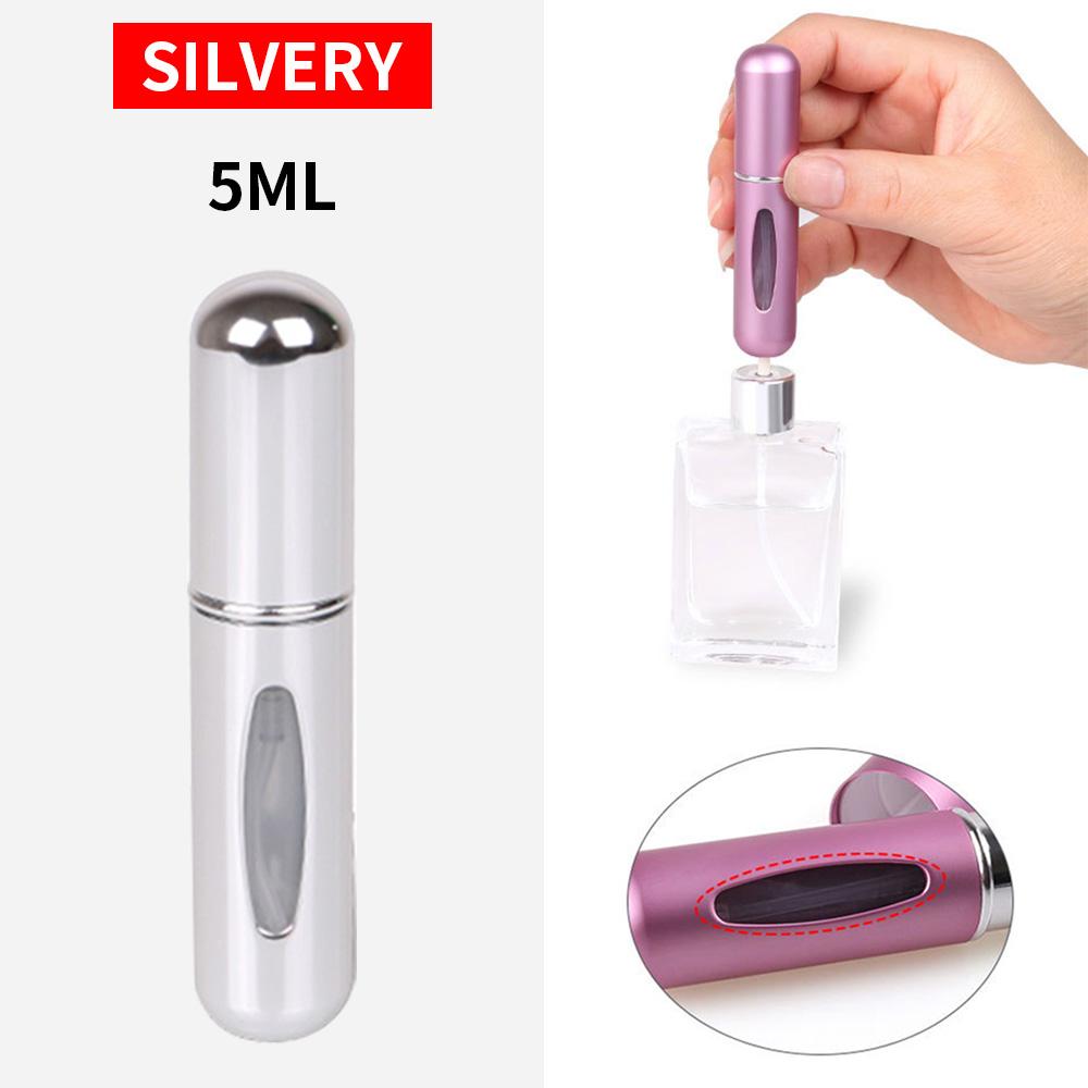 

5ml mini aluminum spray refillable bottle portable perfume atomizer liquid container, suitable for cosmetics travel