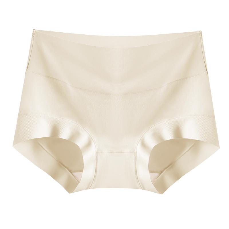 Женские Осенние и Зимние Новые Хлопковые Дышащие Неоставляющие Следов Высокопосаженные Треугольные Трусы L светло-желтого
