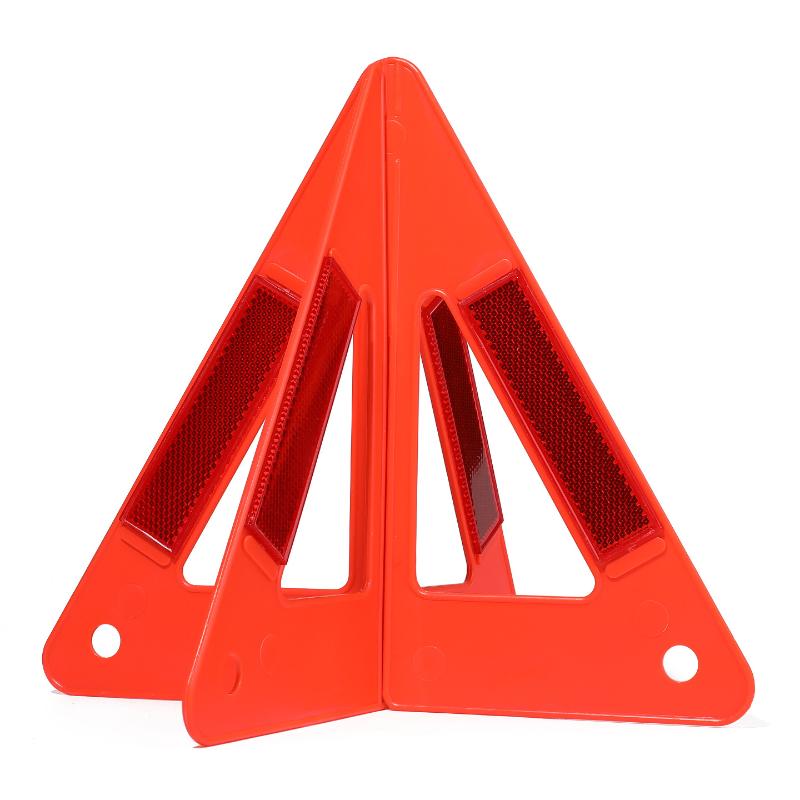 Reflective Triangle Warning Sign Red Tripod Folded Stop Sign Emergency Breakdown Triangle Warning Tool Cars Stop Sign