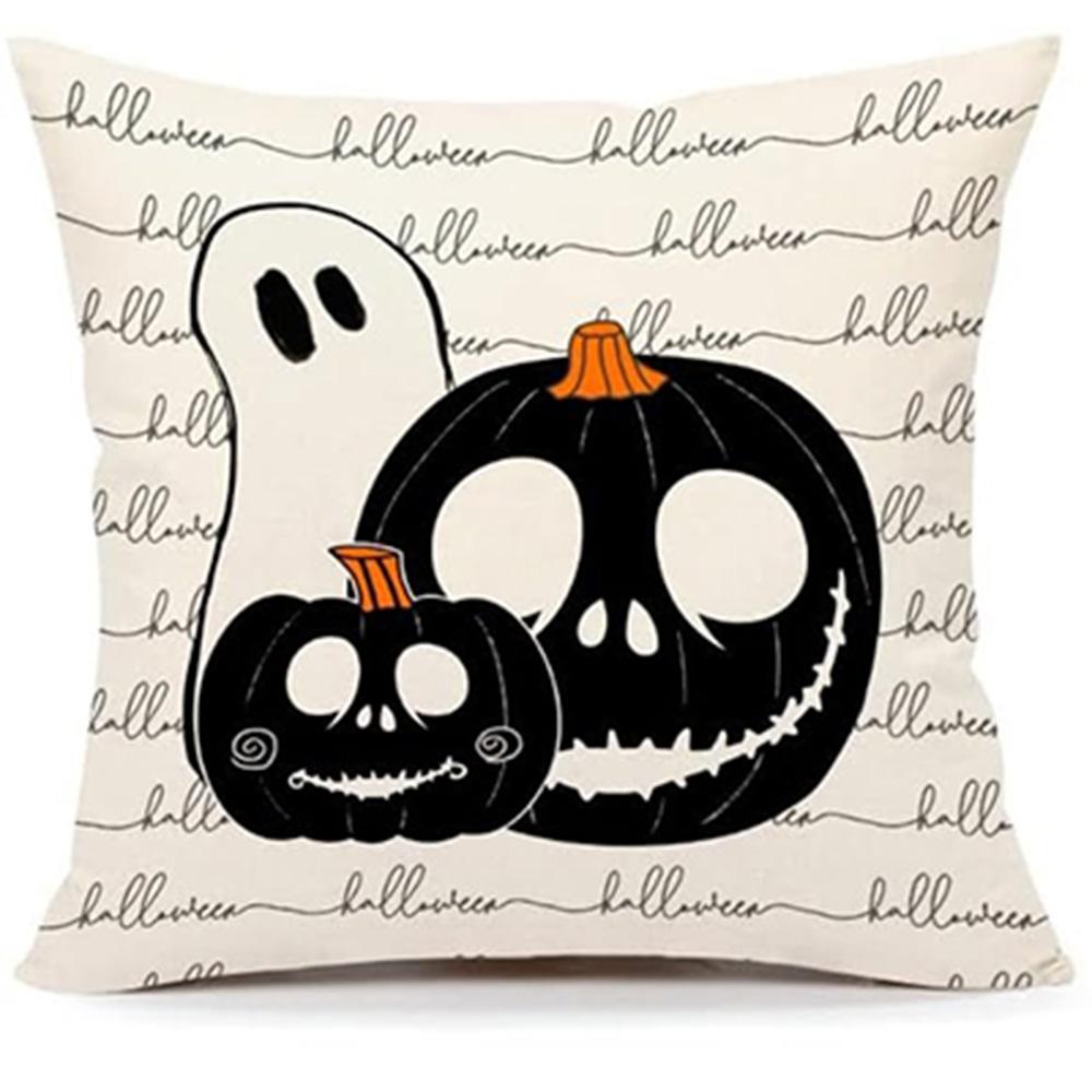 Halloween Themed Pillowcases: Spooky Pumpkins, Ghosts, and Witches! Sofa Cushion Cover, Holiday Party Decoration, Gift