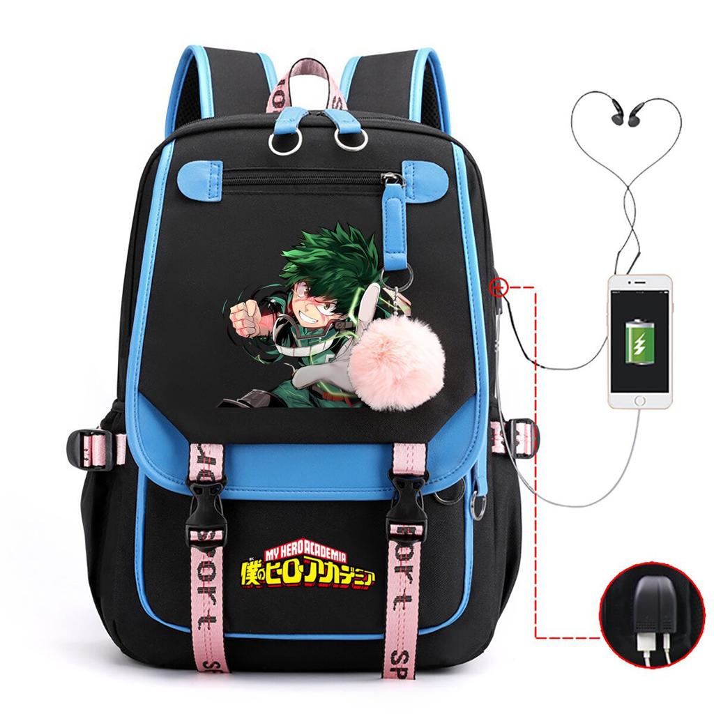My Hero Academy Has the Same Peripheral Backpack, Animation Two-dimensional Printing, Primary and Secondary School Schoolbag.