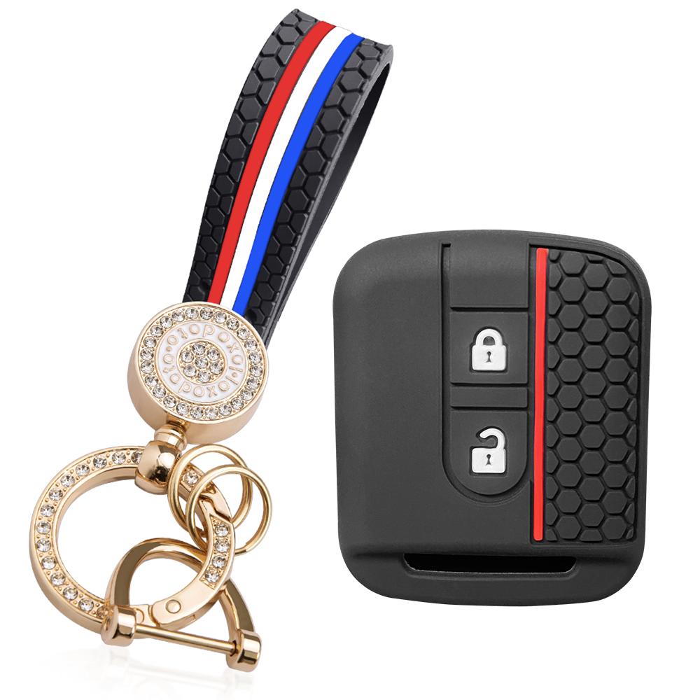 for Nissan qashqai j10 tiida note X-Trail T-31 Pathfinder navara Primera silicone car key case remote key holder cover chain