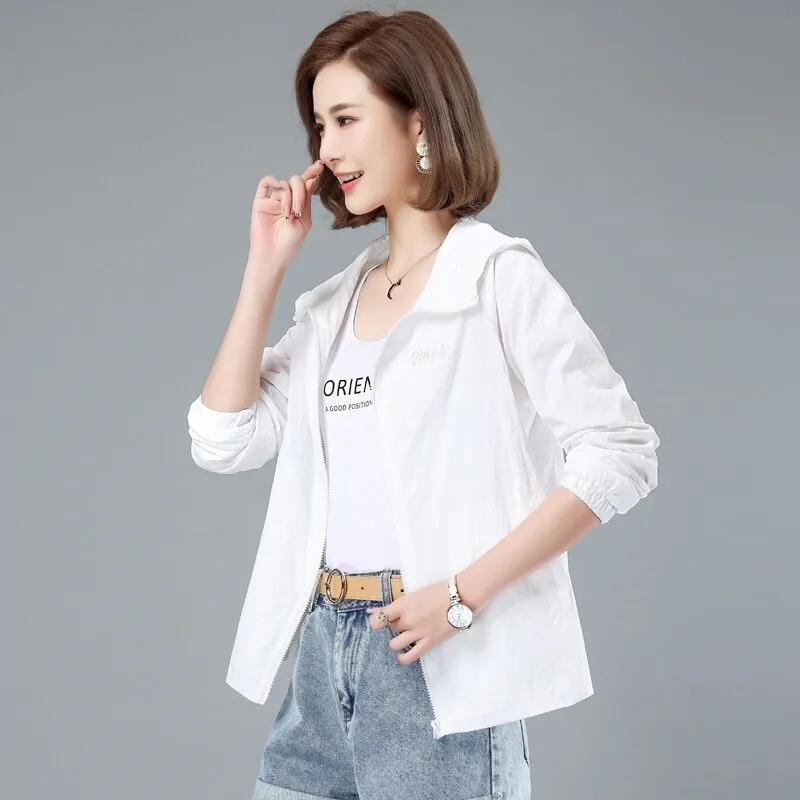 Sun Protection Clothing Women's Jacket Summer All-match Breathable Loose Thin Long-sleeved Anti-ultraviolet Short Sun Protection Cardigan