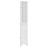 3 Piece Room Divider White Solid Paulownia Wood