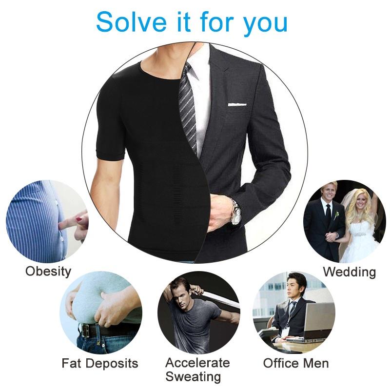 Canotta Snellente per Uomo Ginecomastia Maglie a Compressione Toracica Modellante per il Corpo Top Controllo Pancia Shapewear