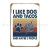 I Like Dog And Crochet Maybe  People Metal Sign Printing Create Garage Mural Design Tin Sign Poster