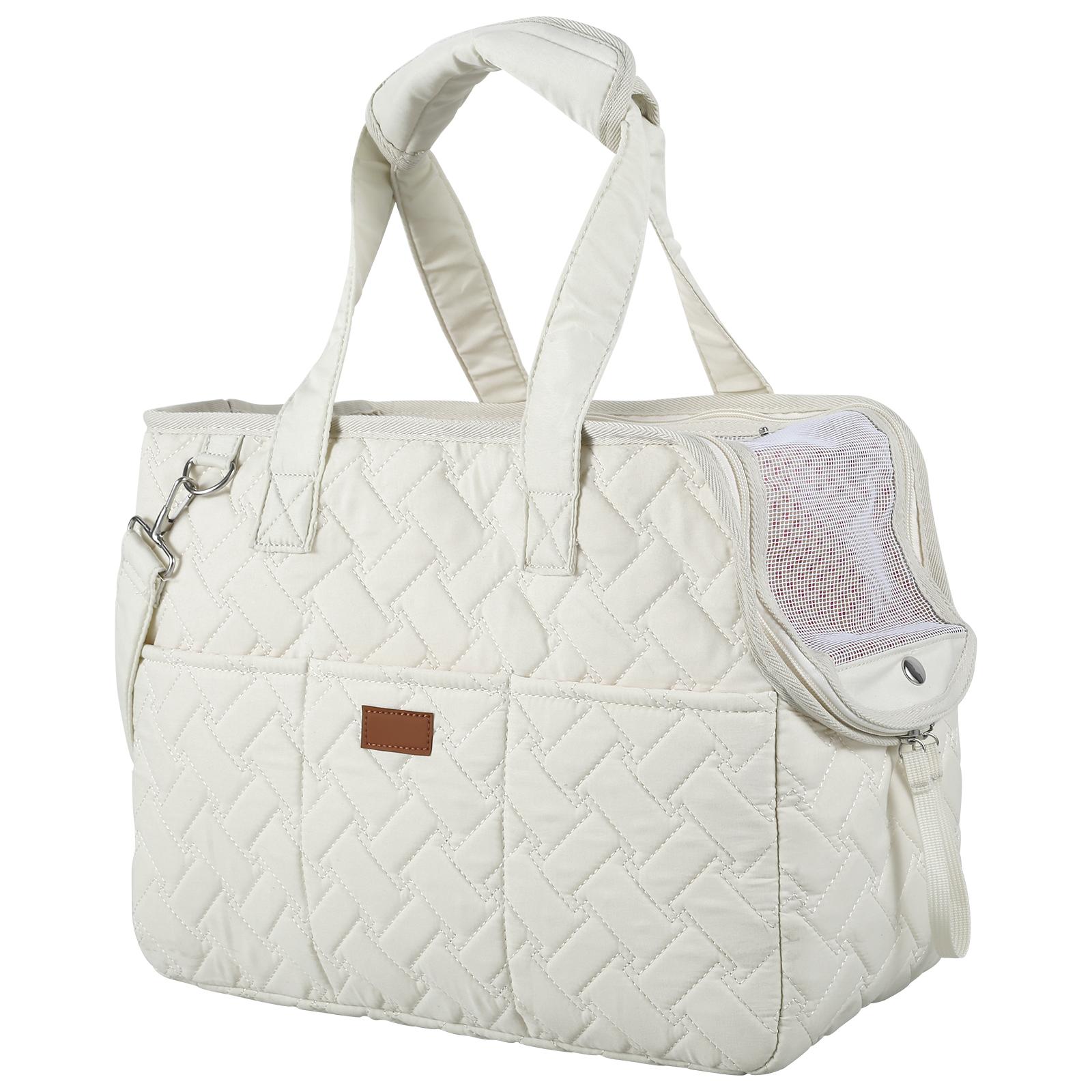 

Pet Cat Dog Carrier Backpack with Carrying Strap and Shoulder Strap Oxford Pet Carrier with Breathable Mesh Handheld Pet Bag